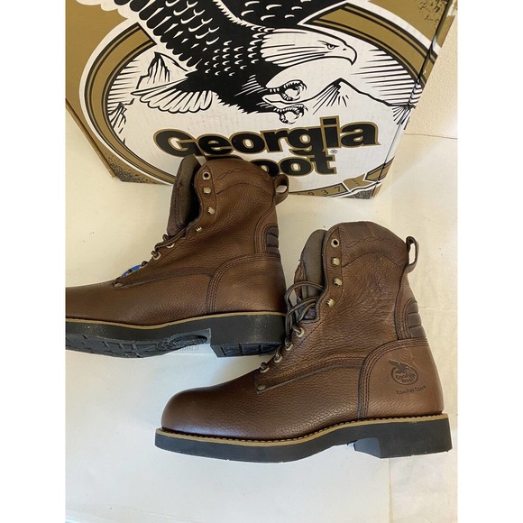 Georgia boot comfort core Work Boots G8863 New in box brown leather 8.5 w. main image 4